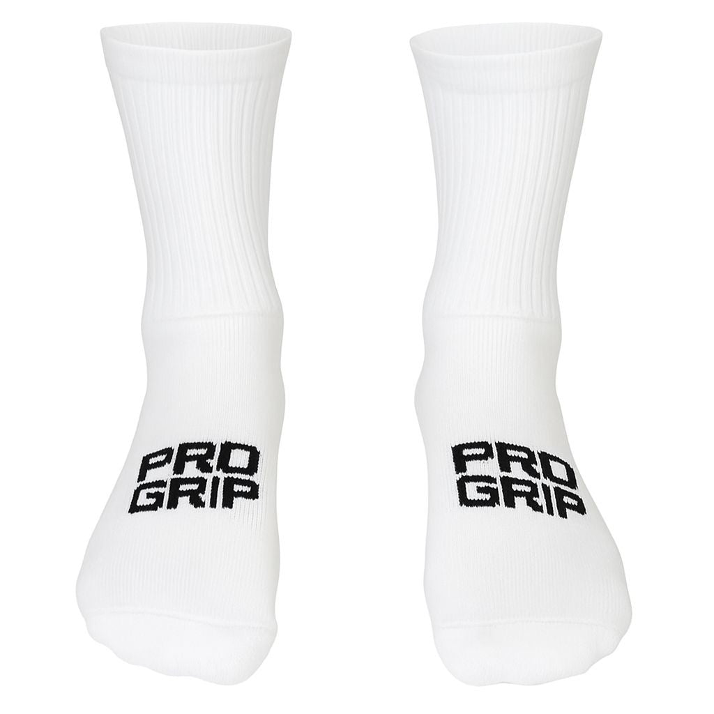 White on black Sports performance grip sock